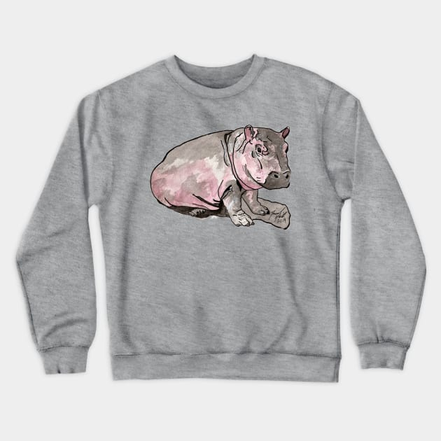 Baby Hippo Crewneck Sweatshirt by BladeAvenger